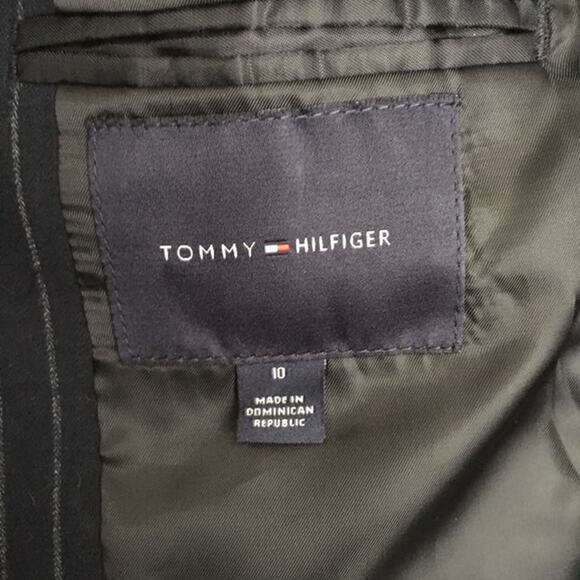 Tommy Hilfiger Boys formal preppy striped 2 button Blazer Age 10 Years - Picture 4 of 8